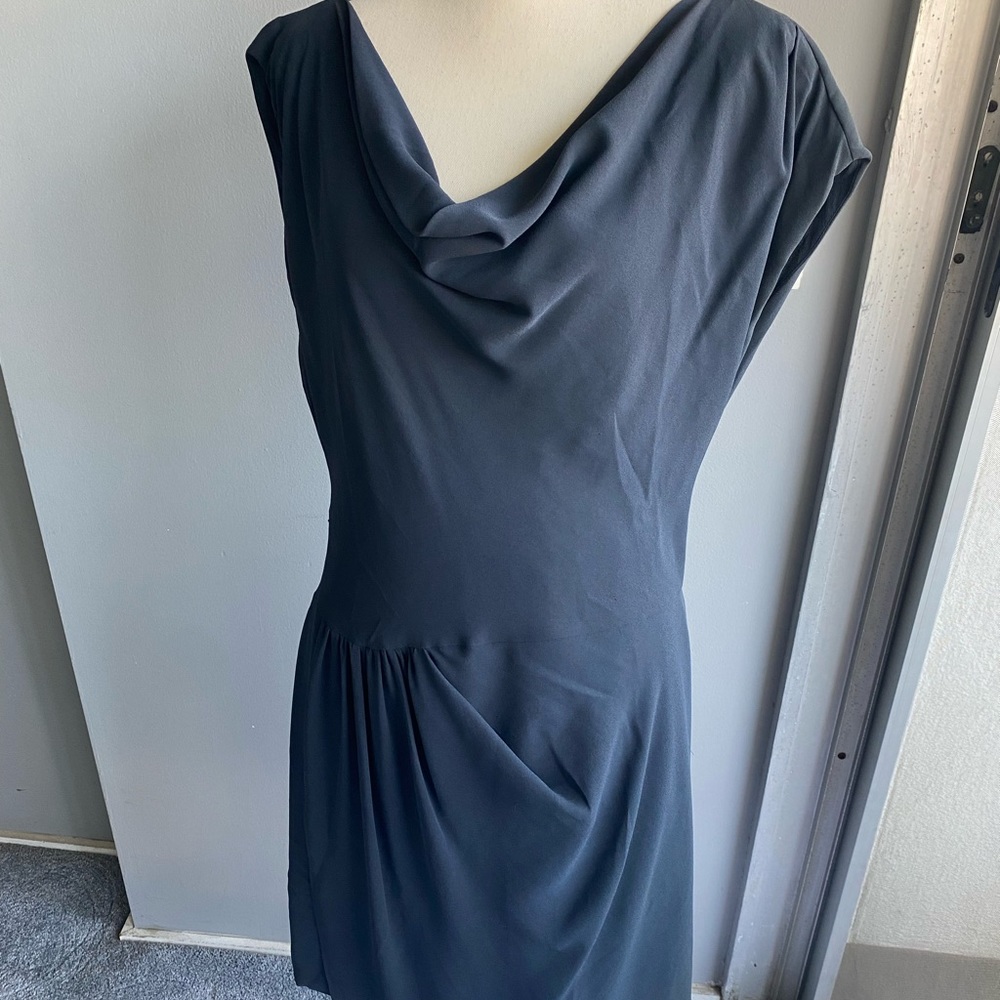 Max Azria Blue Drape Dress